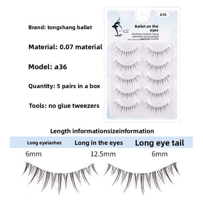 Transparent Stem False Eyelashes for Natural Nude Makeup - RAINSTAR