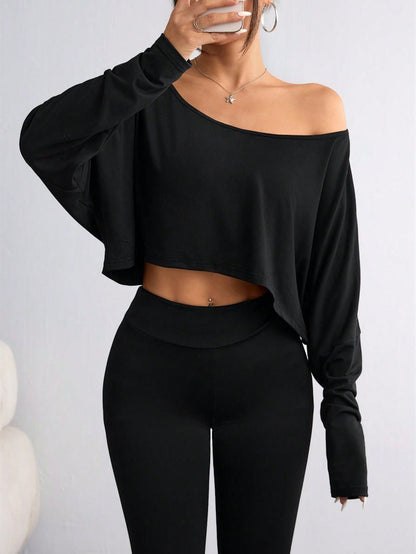 Womens Off Shoulder Loose Fit Tshirt - RAINSTAR