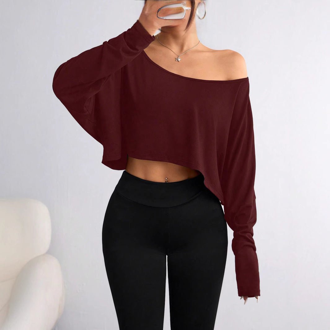 Womens Off Shoulder Loose Fit Tshirt - RAINSTAR