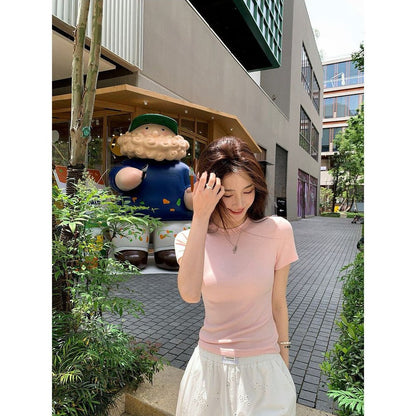 Womens Slim Fit Short Sleeve Tshirt - RAINSTAR