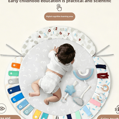 Wooden Baby Fitness Play Gym with Crawling Mat - RAINSTAR