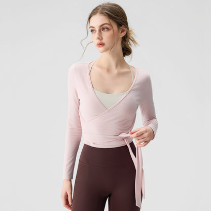 Yoga Tops with Straps Fitness Long Sleeve Shirts - RAINSTAR
