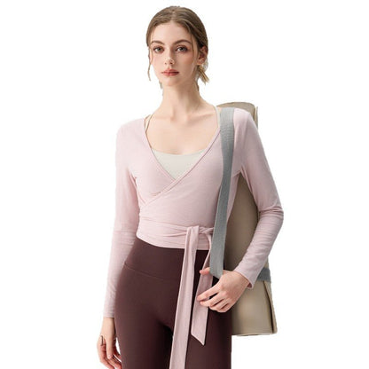 Yoga Tops with Straps Fitness Long Sleeve Shirts - RAINSTAR